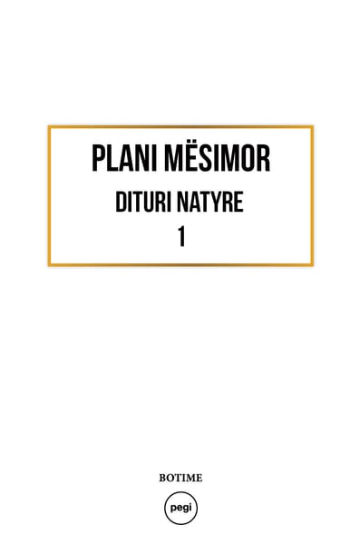 Dituri natyre 1 - Plani mësimor 2024-2025