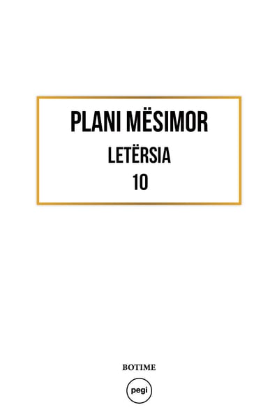 Letërsia 10 - Plani vjetor 2020-2021
