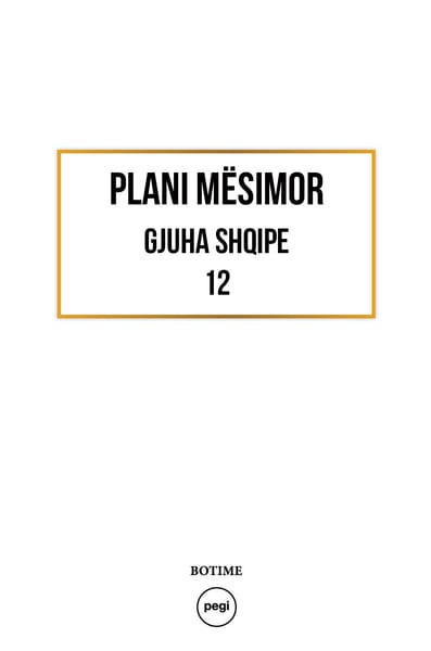 Gjuhë shqipe 12 - Plani mësimor 2024-2025