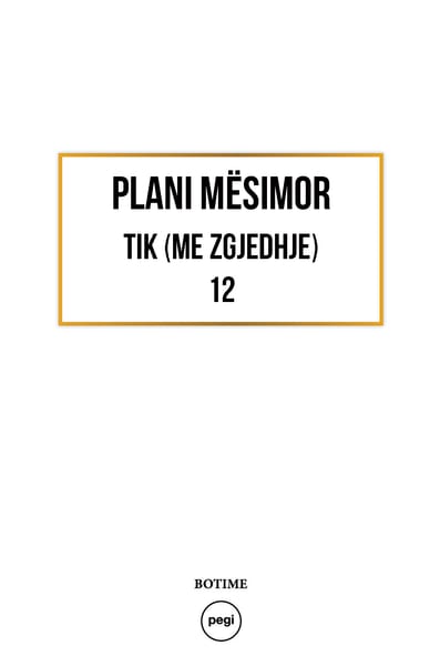 TIK 12 me zgjedhje - Plani mësimor 2024-2025