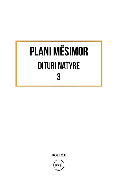 Dituri natyre 3 - Plani mësimor 2024-2025