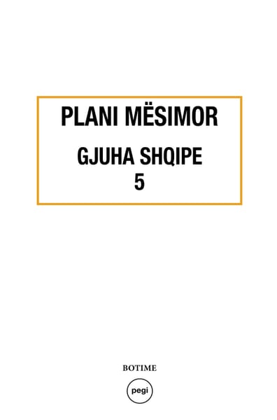 Gjuhë shqipe 5 - Plani mësimor 2024-2025