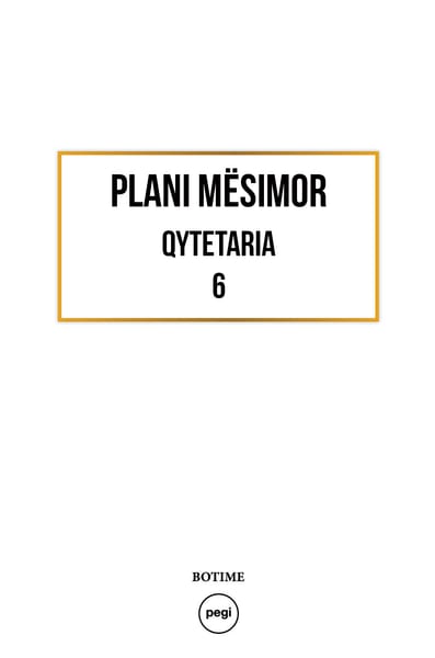 Qytetaria 6  - Plani mësimor 2024-2025