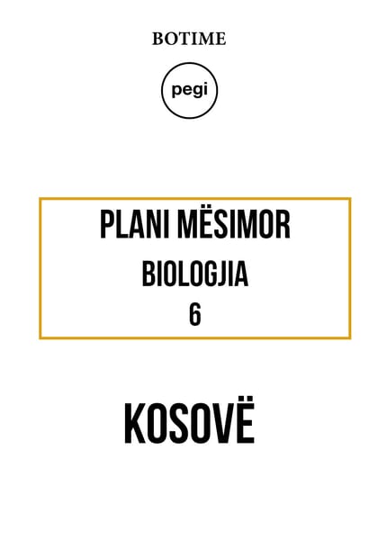 Biologjia 6 - Plani mësimor