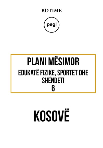 Edukatë fizike, sportet dhe shëndeti 6 - Plani mësimor